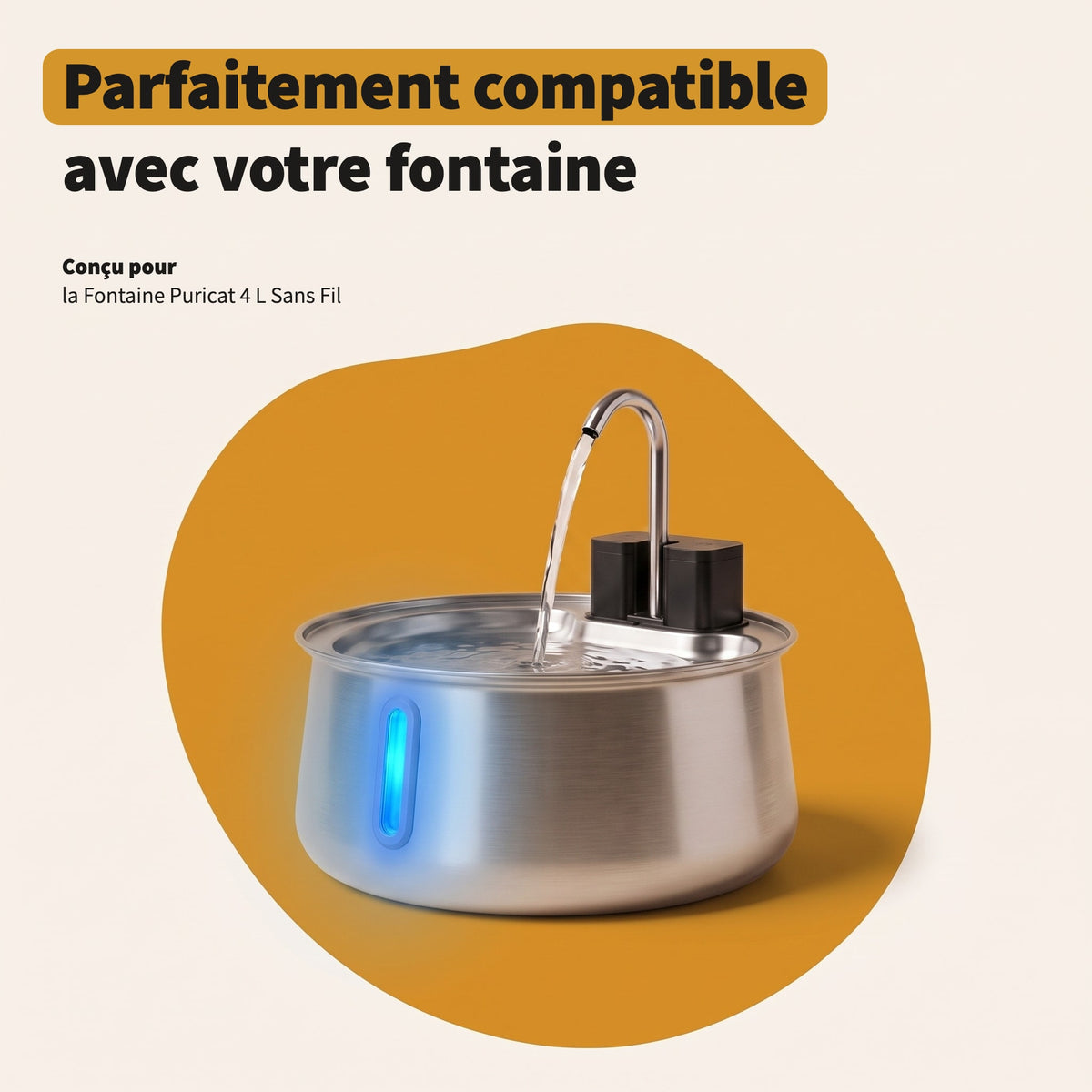 Filtres conçus pour la Fontaine Puricat 4 L Sans Fil