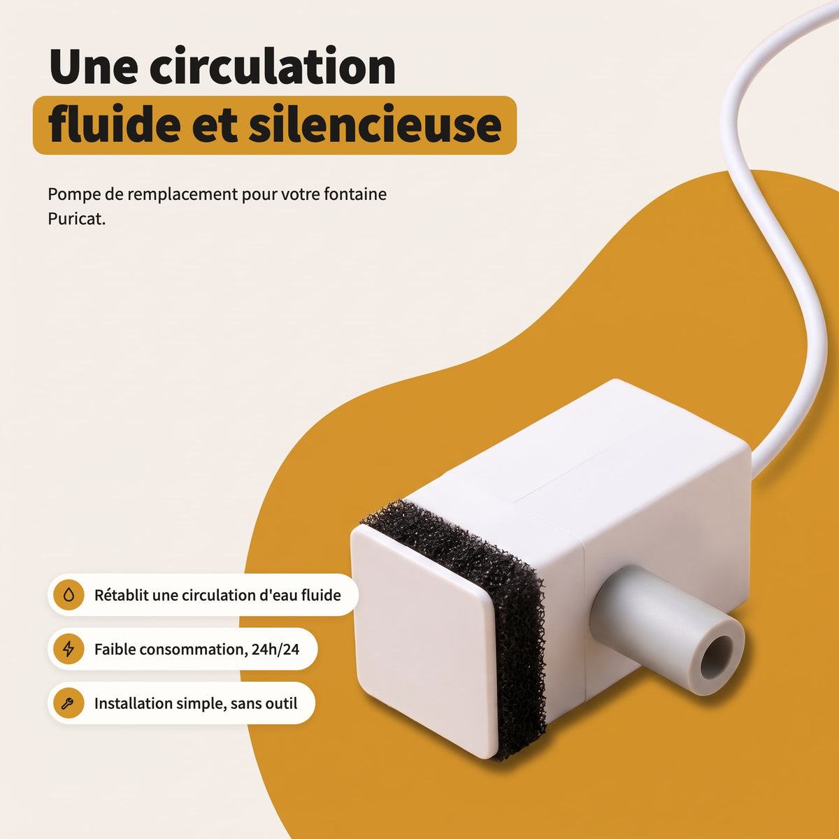 Une circulation d'eau fluide et silencieuse