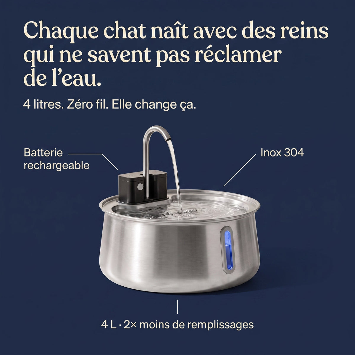 4 litres. Zéro fil. Elle change ça.